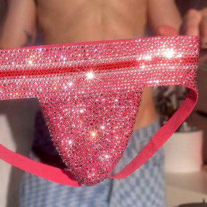 Crystal Jockstrap - Baby Pink