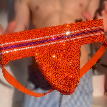 Crystal Jockstrap - Orange