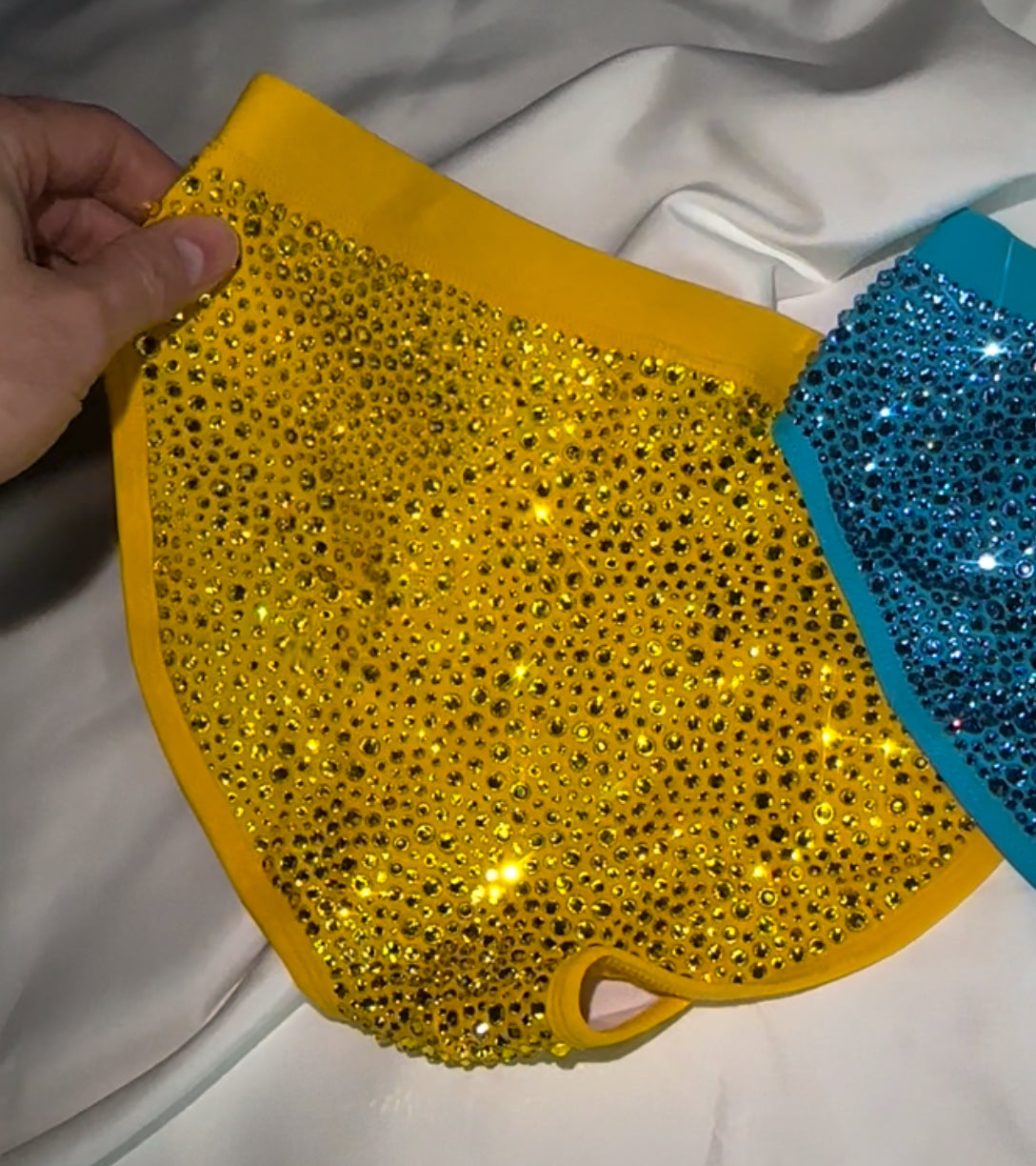 Yellow Crystallized Swim Brief