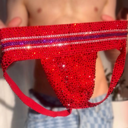Crystal Jockstrap - Red