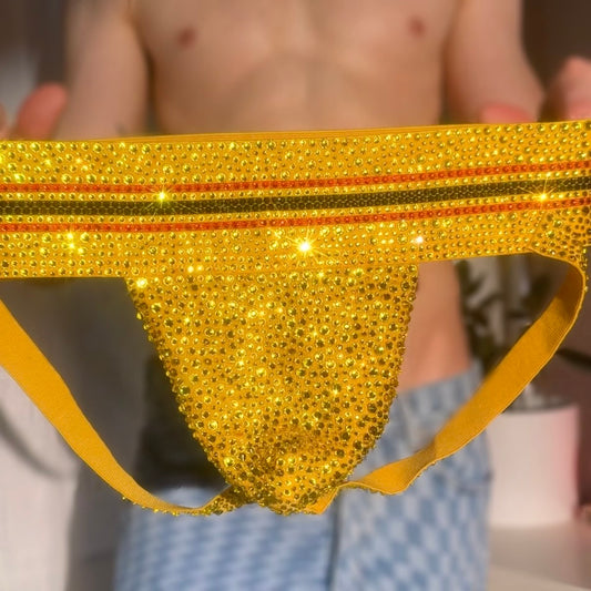 Crystal Jockstrap - Yellow