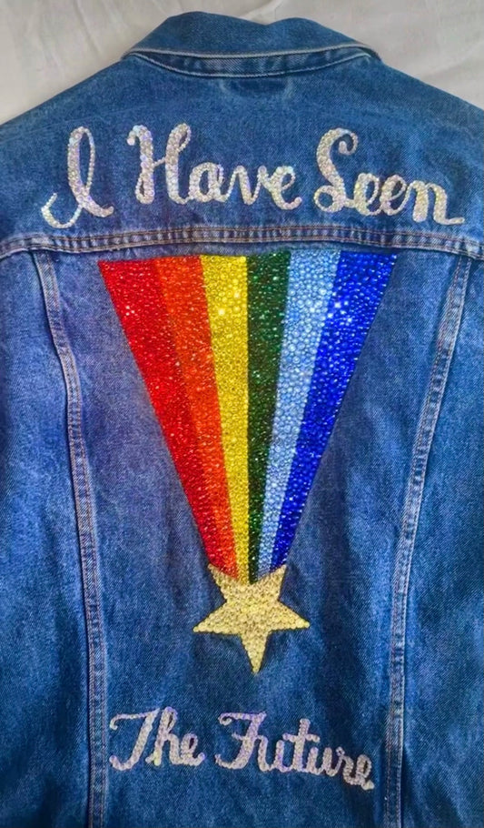 Blinged Denim Pride Jacket